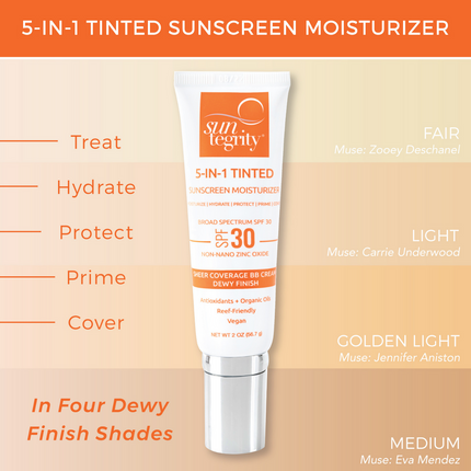 Suntegrity 5-In-1  Medium-Tinted Sunscreen Moisturiser SPF 30