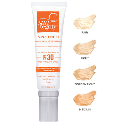 Suntegrity 5-In-1 Golden Light-Tinted Sunscreen Moisturiser SPF 30